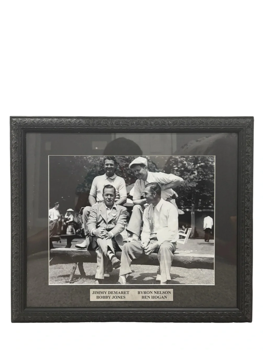 Black Framed Vintage Bobby Jones, Bryan Nelson, & Ben Hogan Photo Wall Art